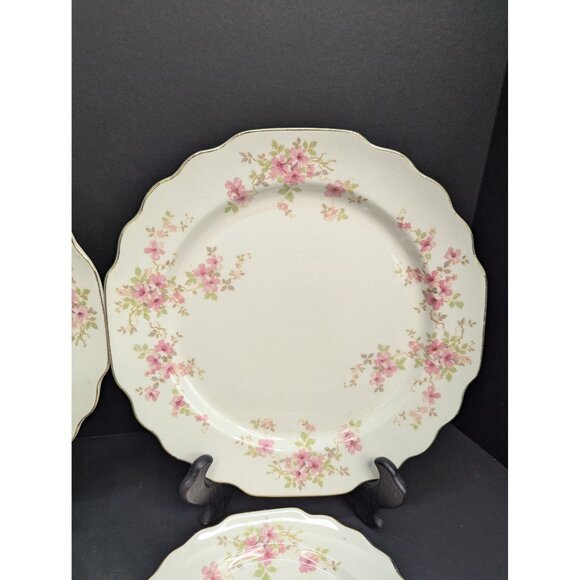 LIDO W.S. George White Made in The U.S.A. Peach Blossom Vintage Dishware 4 Piece - Picture 5 of 11